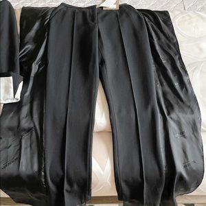 Burberry London RUNWAY Wool Logo Print Shawl Pants